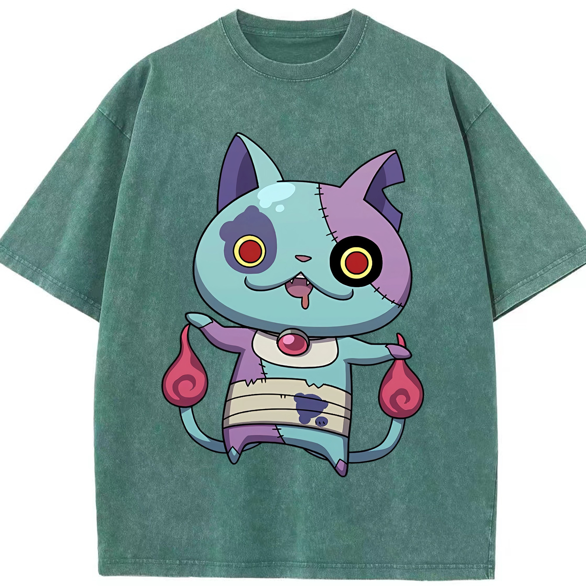 （画像用） 妖怪ウォッチ Yo-kai Watch 綿100% ヴィンテージ風 半袖Tシャツ（フロントプリント）